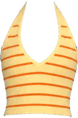 yellow and orange striped crop tank top tank